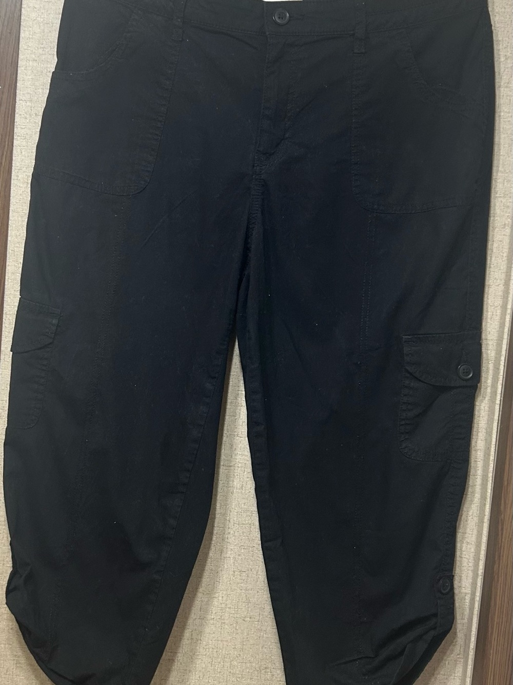 St. John's Bay Black Cargo Crop Pants